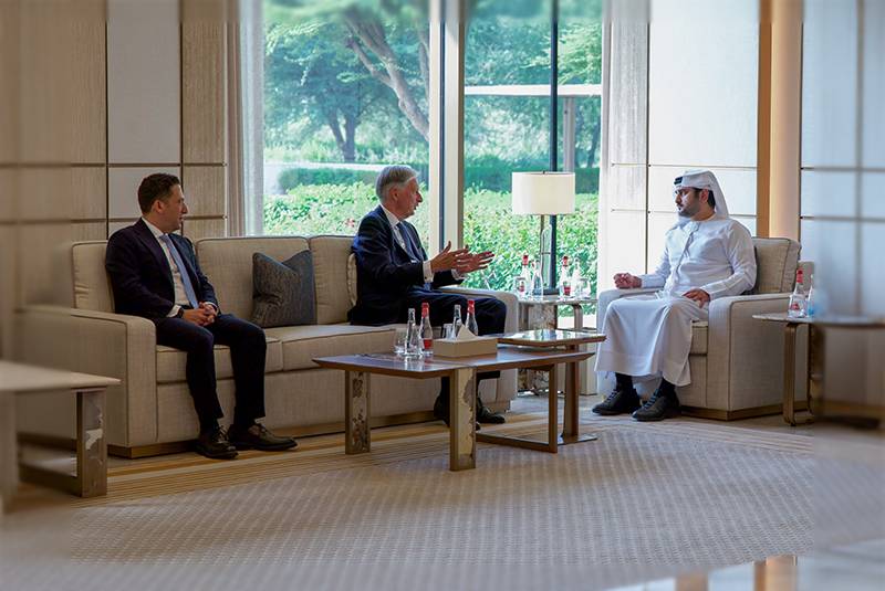 Sheikh Maktoum bin Mohammed meets Innovo Chairman Lord Hammond and CEO Bishoy Azmy in Dubai